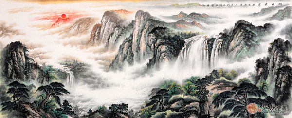 旭日东升字画篇