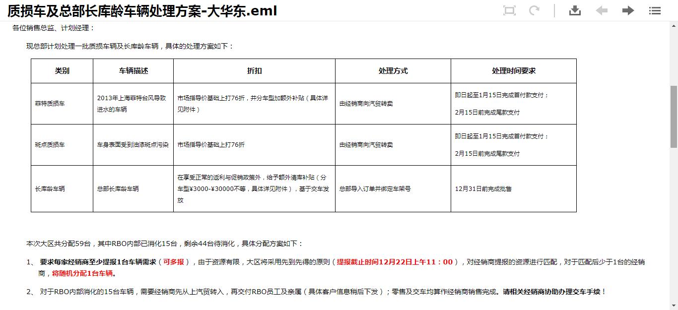 上汽被指让4S店售出39台进水质损车 内部邮件流出