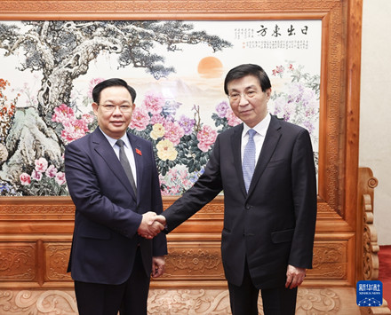 王沪宁会见越南国会主席王庭惠