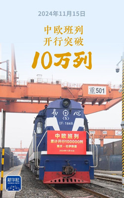 突破10万列,中欧班列高质量发展取得新成效!