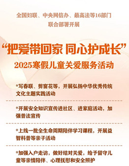 16部门联合开展2025寒假儿童关爱服务活动