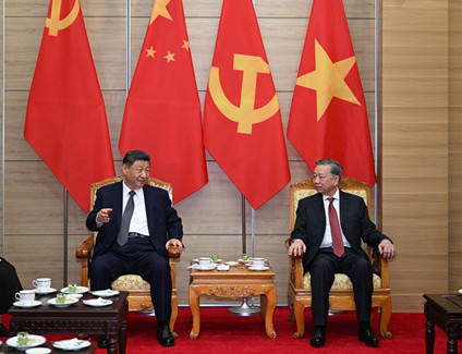 习近平同越共中央总书记苏林话别